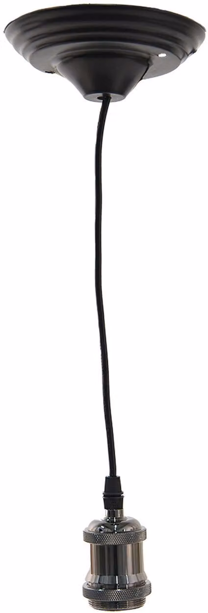 Lampada a sospensione in plastica, con struttura ondulata, altezza 150 cm, colore nero, marca LumiLamp, modello 5LL-95Z