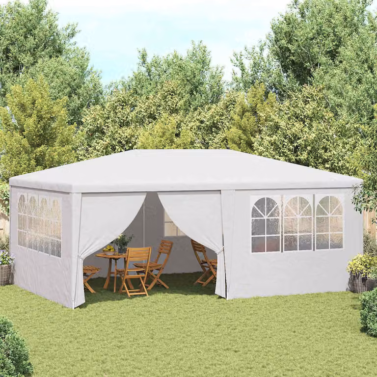 vidaXL Gazebo Professionale con Pareti Bianco 4x6 m