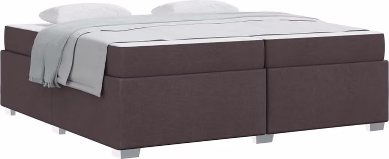 Struttura del letto Marrone Scuro 200 x 200 cm Tessuto