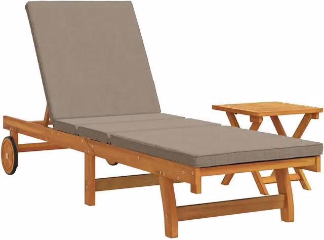 2 pz Lettino Prendisole | Sdraio da giardino | Lettino da sole Marrone Legno di Acacia Massello