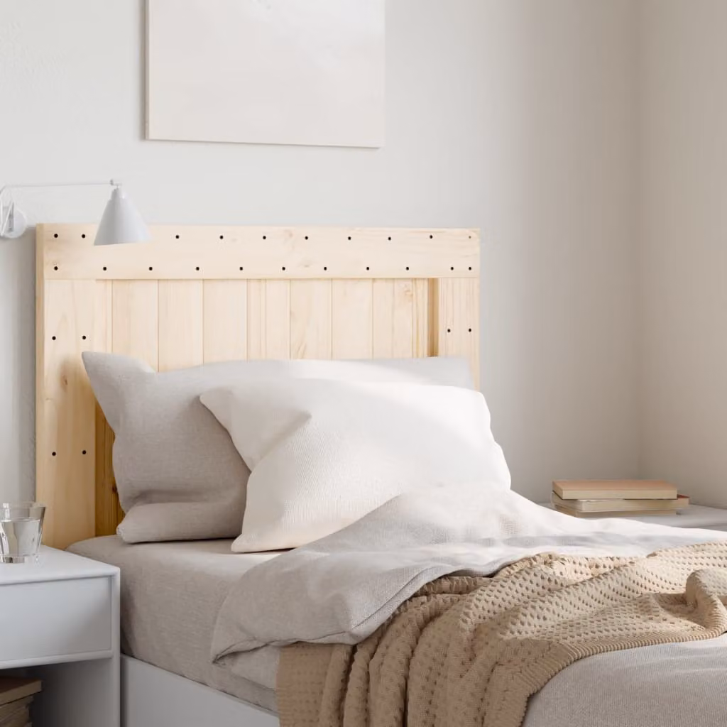 Testiera per letto vidaXL in legno massello di pino rustico, L: 80 cm, H: 104 cm