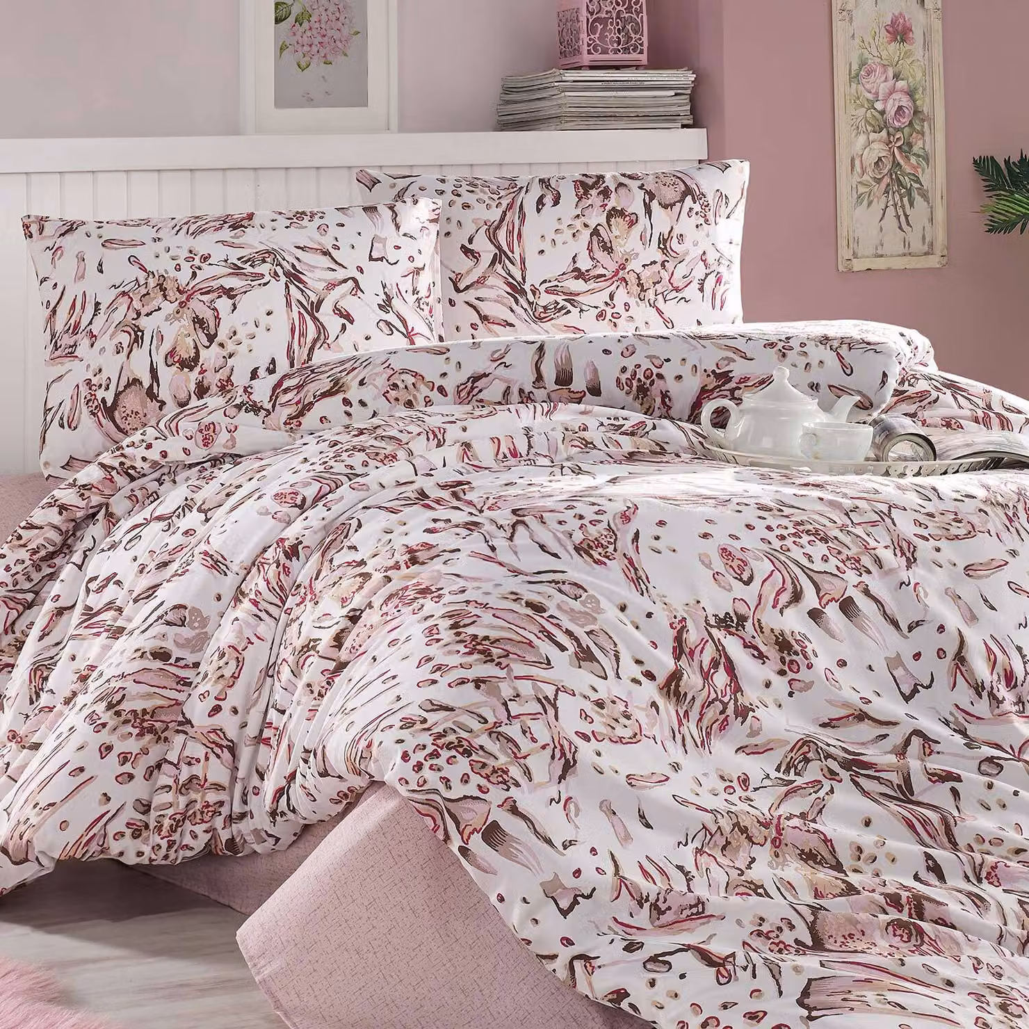 Biancheria da letto in cotone TAVRA ROSA/160x200 CotoneLOVE EXCLUSIVE