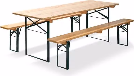 Fiesta - set da birreria pieghevole con tavolo 50 cm 1 pezzo