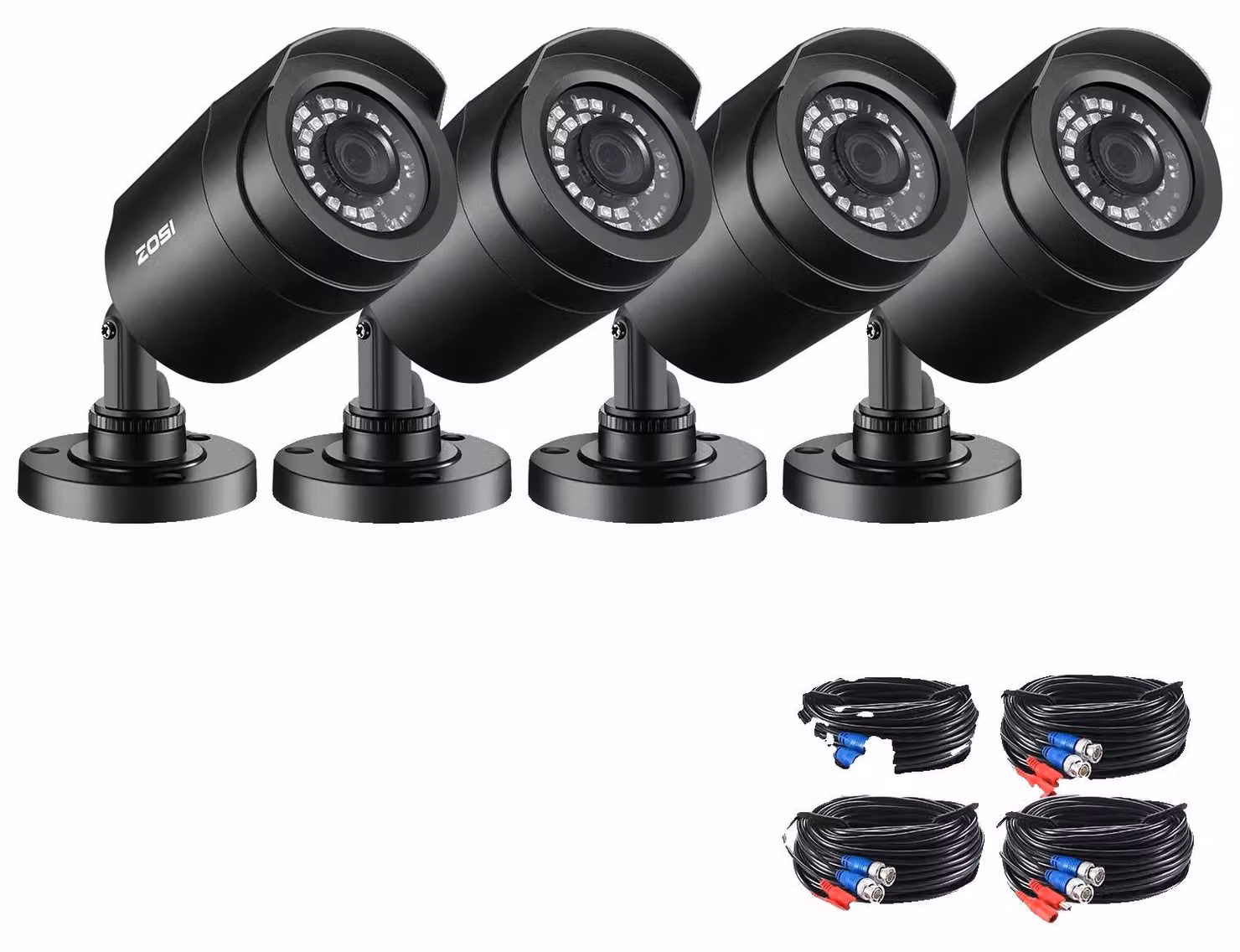 Telecamera di sicurezza, risoluzione 1080p, visione notturna, nera