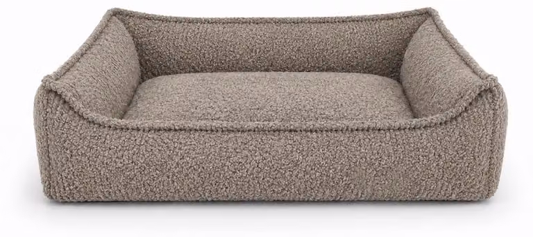 PURRE Nino, cuccia per cani, cuscino, tessuto bouclé, modello Classic, colore taupe, taglia M, dimensioni 100x75x35 cm