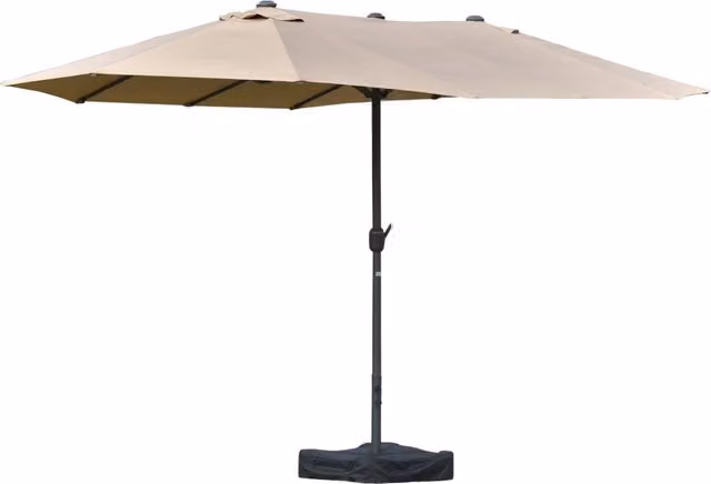 Ombrellone da Giardino Doppio EasyComfort in Acciaio e Poliestere Beige, L: 460 cm, P: 270 cm, H: 240 cm – 1