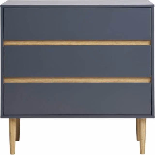 Cassettiera Bisley a 3 cassetti in legno MDF grigio, L: 80 cm, P: 40 cm, H: 80 cm