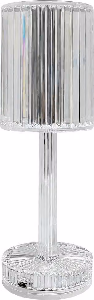 Lampada da tavolo LED SIMPLE Clear - lampada da comodino ricaricabile in cristallo ottico 1W