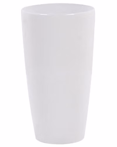 Vaso da Fiori Bianco Moderno di Pietra con Fibra di Vetro 40 x 40 x 75 cm