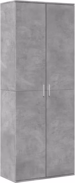 Credenza | Madia | Buffet da pranzo | Armadio da pranzo Grigio Cemento 70x35x180 cm in Legno Multistrato