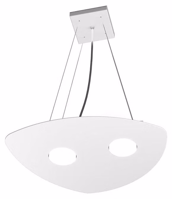 Sospensione Moderna Shape Metallo Bianco 2 Luci Gx53