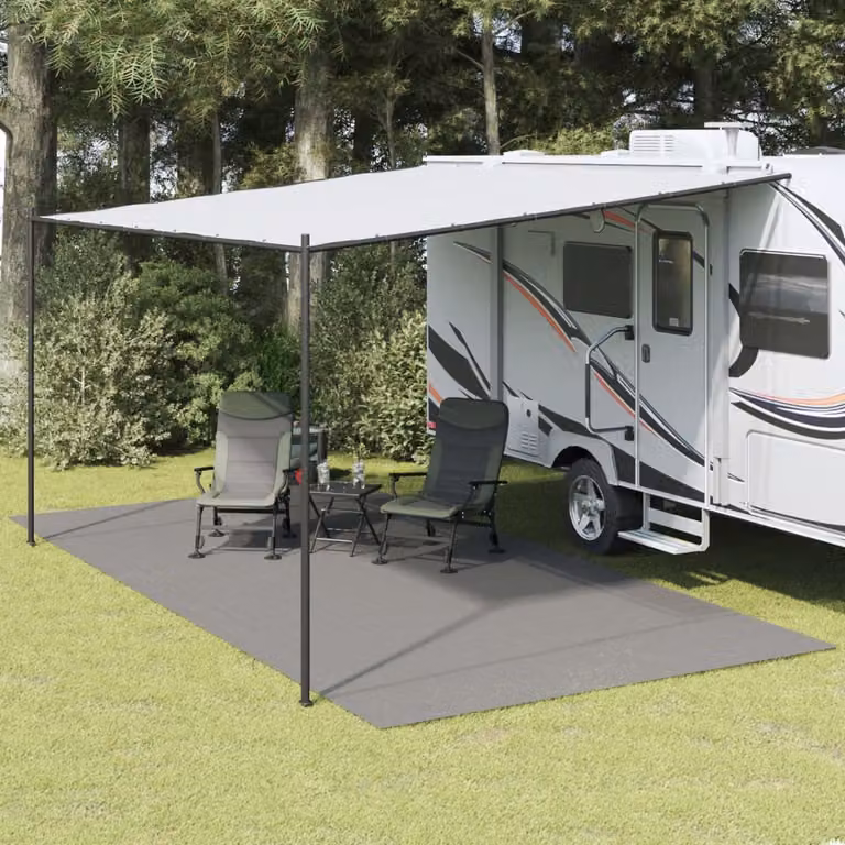 Tappeto da tenda vidaXL antracite, resistente ai raggi UV e antiscivolo, L: 6 m x P: 3 m