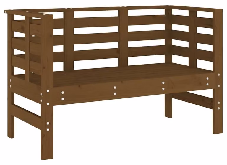 Panca da giardino in legno massello di pino, ideale per l'esterno, con struttura robusta