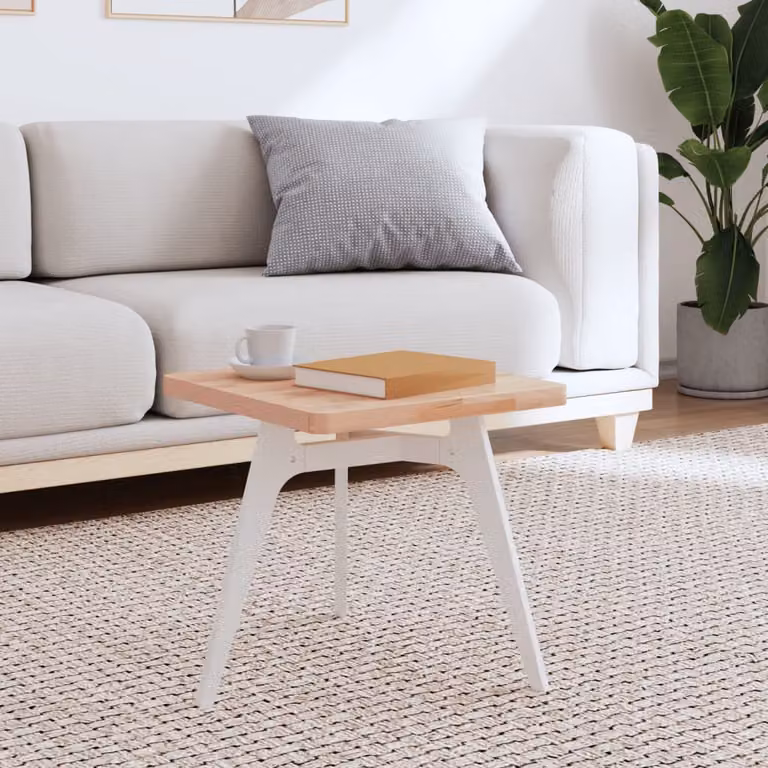 vidaXL Piano per Tavolo Quadrato in Legno di Faggio Marrone L: 40 cm, P: 40 cm, H: 2,5 cm