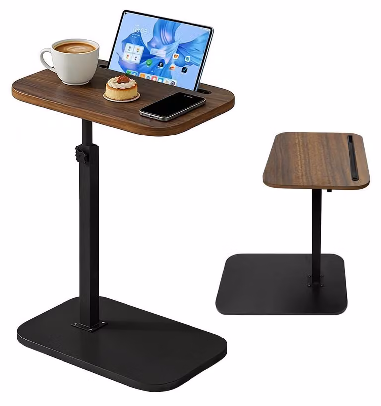 Solidchoice - Tavolino laterale a forma di C, versatile per soggiorno e camera da letto