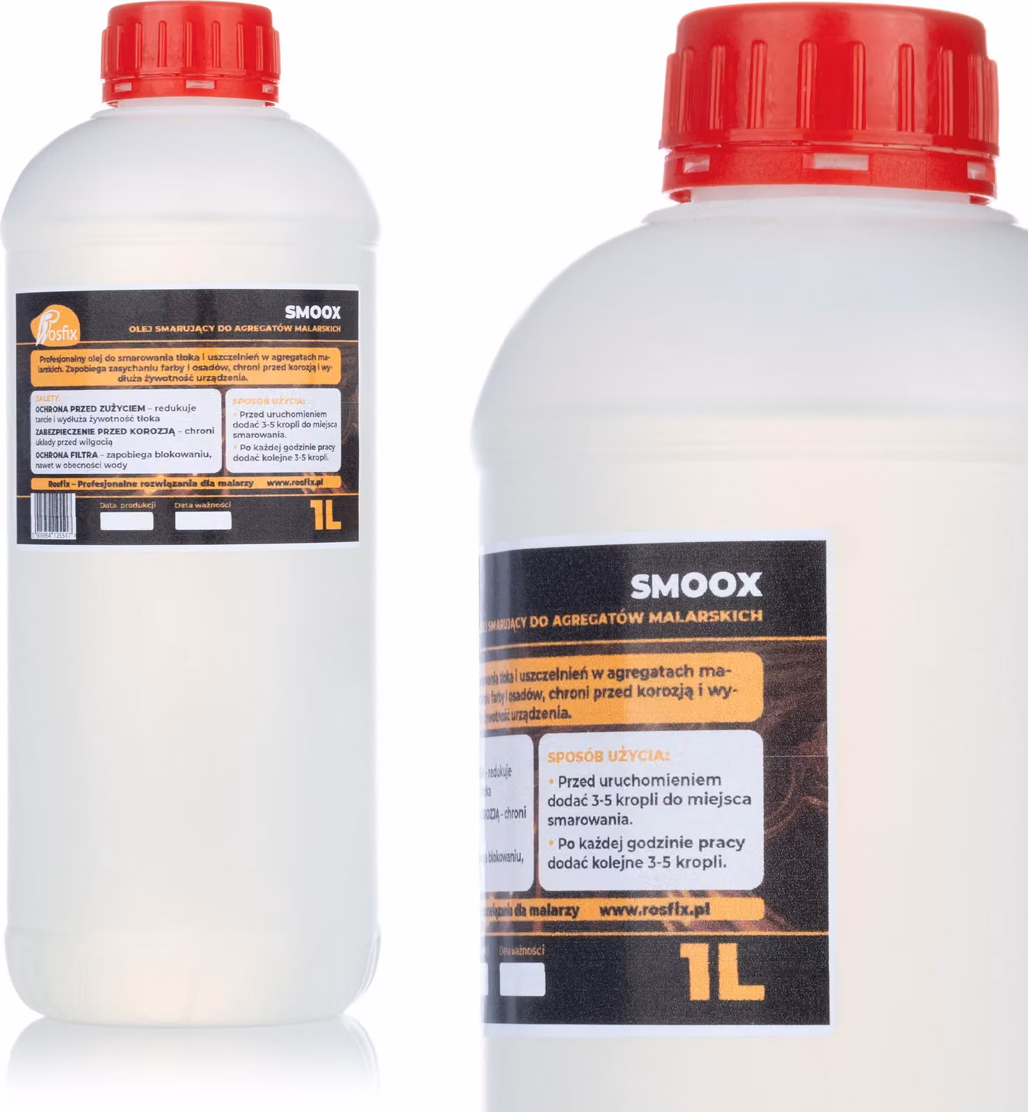 Rosfix Smoox - Olio Lubrificante per Spruzzatori di Vernice | 1 Litro | Protezione per Pistoni e Guarnizioni | Protezione Dalla Corrosione