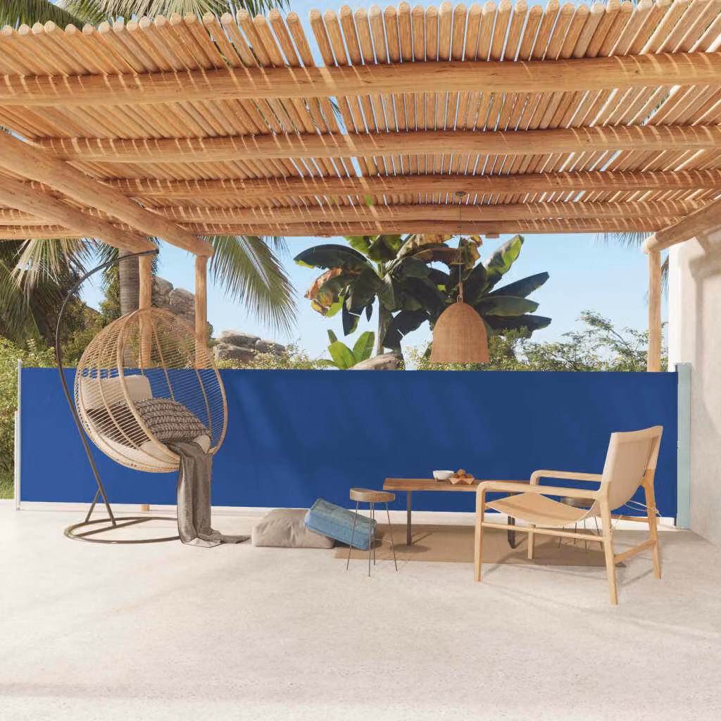 Maison Exclusive - Tenda da sole a casson estensibile, 117x614 cm, colore blu