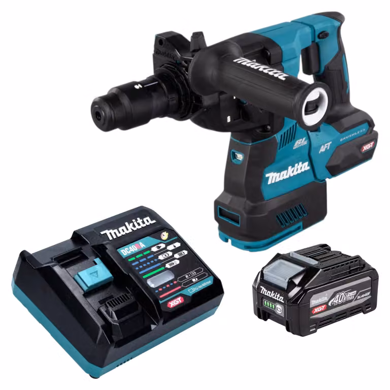 Martello perforatore a batteria Makita HR 002 GU101 40 V max. 2,9 J SDS plus Brushless + 1x batteria da 4,0 Ah + caricabatterie