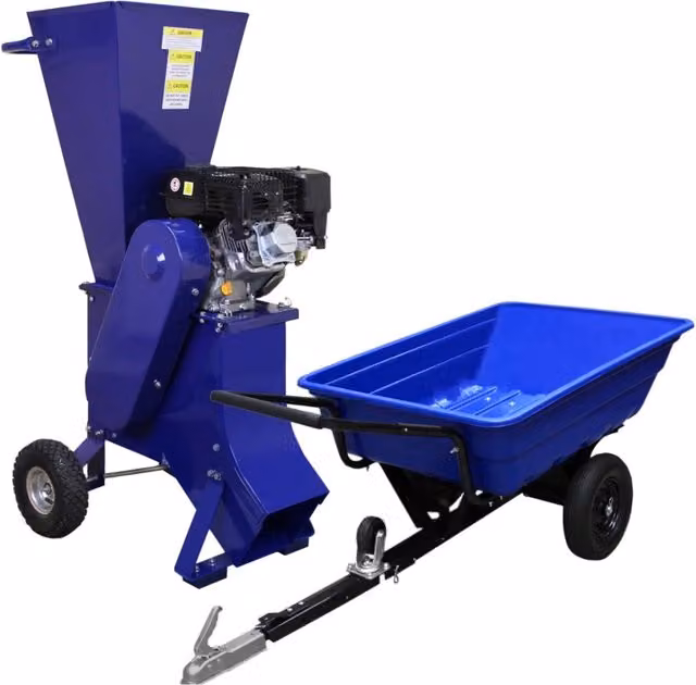 Carrello da Giardino Monster Shop in Metallo Blu con Pneumatici da Fuoristrada per Adulti