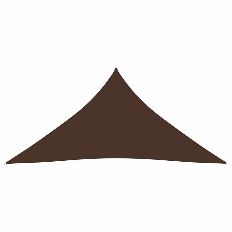 Parasole a Vela Oxford Triangolare 3,6x3,6x3,6 m Marrone