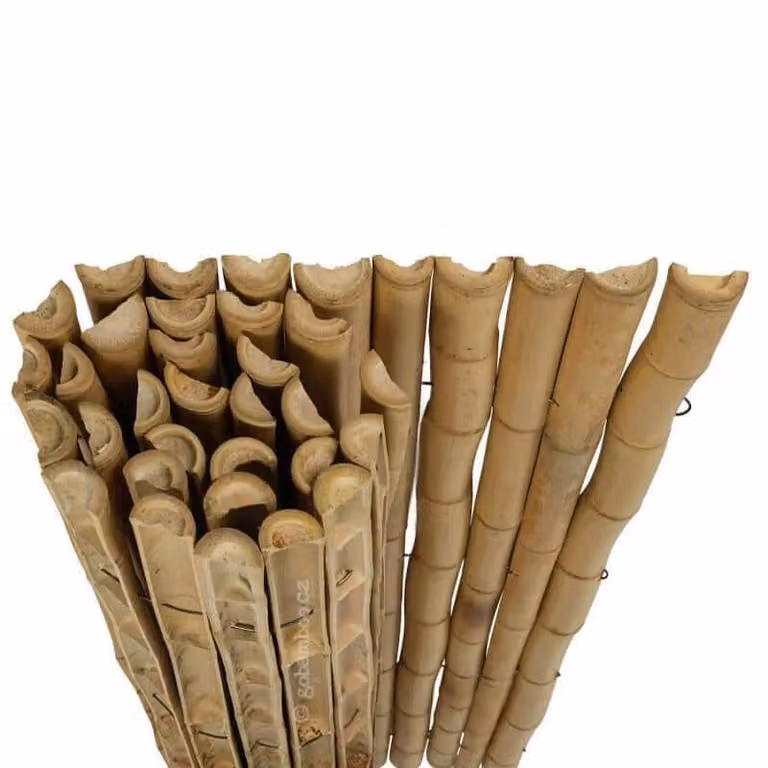 Stuoia di bambù Half Round Natural 180 x 100 cm