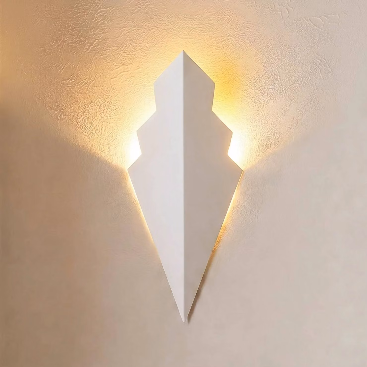 Applique ARROW, bianca, altezza 40 cm, metallo, G9 ARROW Opviq, dimmerabile, Bianco / Opale, Soggiorno / Sala da pranzo, Metallo, Applique
