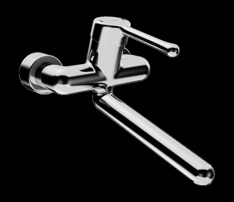 HANSA HANSAMEDIPRO protec Mitigeur de lavabo, saillie 311 mm, levier de commande long, chromé, 02572206, 02572206