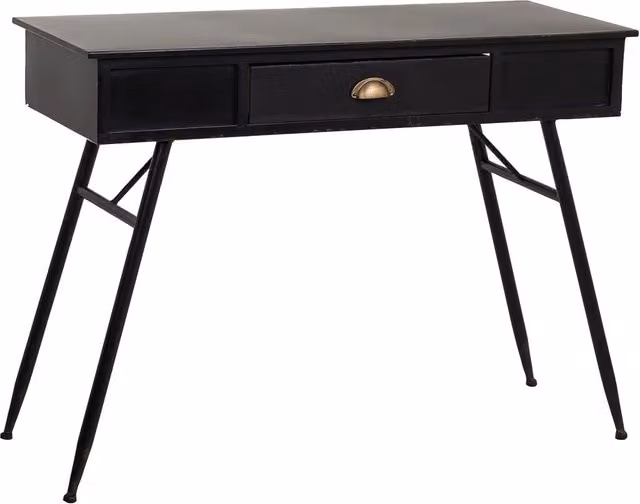 Mobile da ingresso in metallo nero 100x40x75h