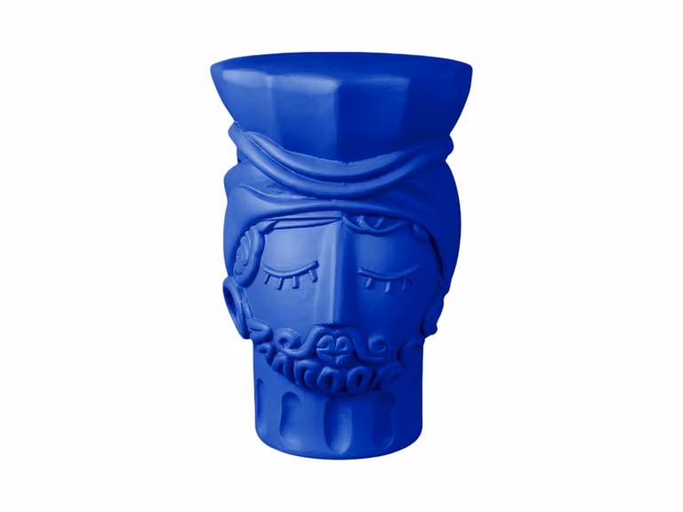Testa di Moro Terracotta Stool Uomo - Blu