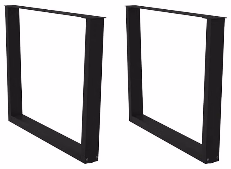 Gambe per tavolo a forma di "V" - Acciaio nero - 100x(72-73,3) cm - Regolabili