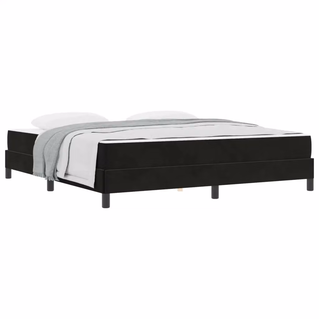 Letto a molle con materasso vidaXL in tessuto nero L: 180 cm, P: 200 cm, H: 280 cm – 2