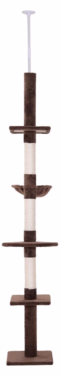 Albero per gatti con 5 livelli | Colore: Marrone | Dimensioni: 34x40x230-260 cm