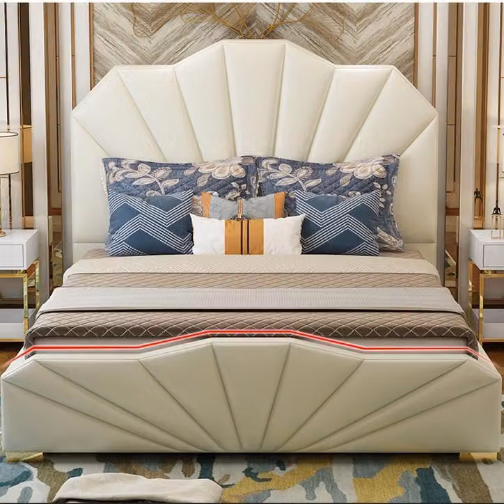 Design Leder Betten Hotel Doppel Bett Schlafzimmer Möbel Einrichtung