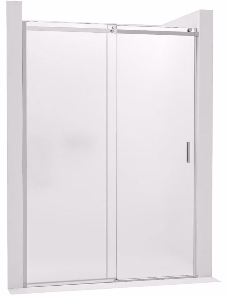 CERANO - Porta scorrevole per doccia Santoro - sinistra - 6 mm - cromo, vetro smerigliato - 100x195 cm
