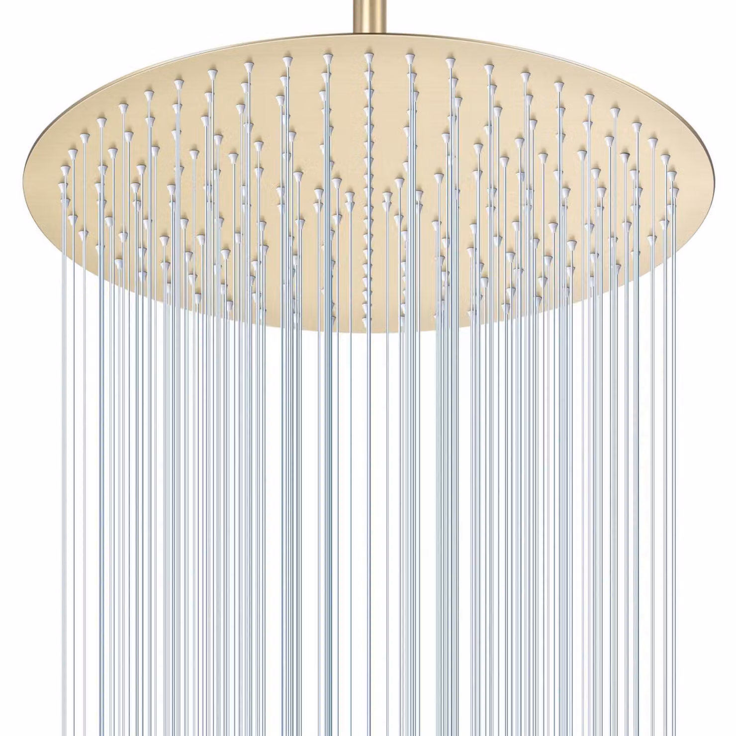 Doccia a soffitto Regendusche, diametro 40 cm, rotonda, finitura oro, montaggio a soffitto, acciaio inossidabile 304, a risparmio idrico, con 230 ugelli
