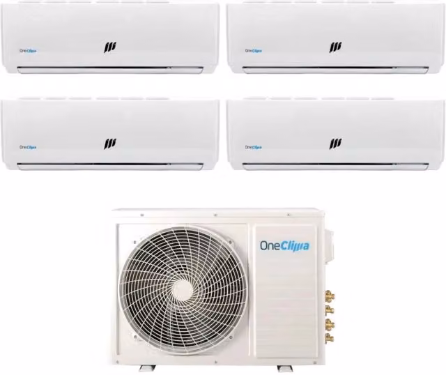 Condizionatore Quadri Split Inverter OneClima Serie PRO 12000+12000+12000+12000 Bianco con Wi-Fi e Controllo App