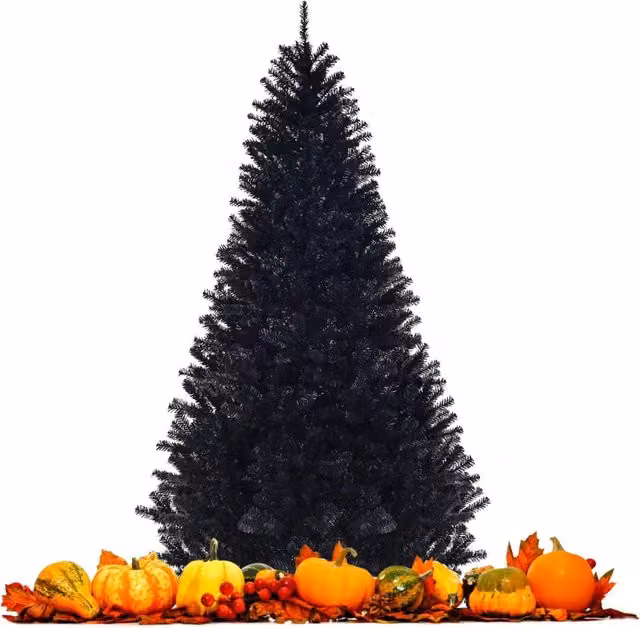 Albero di Natale Design Mania in plastica e metallo, colore nero, Altezza: 225 cm – 1