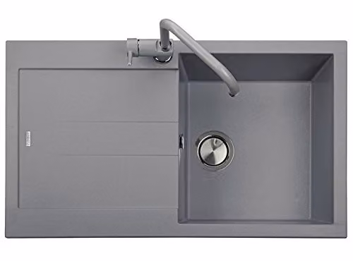 Plados Lavello Cucina Incasso 1 Vasca Gocciolatoio 86 cm Black Matt UG70 AM8610