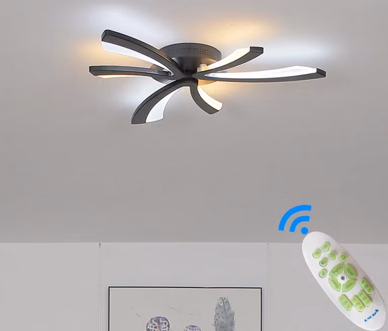 Plafoniera LED XW062-3Black 60cm con telecomando Colore della luce/luminosità regolabile Plafoniera LED dimmerabile Lampada