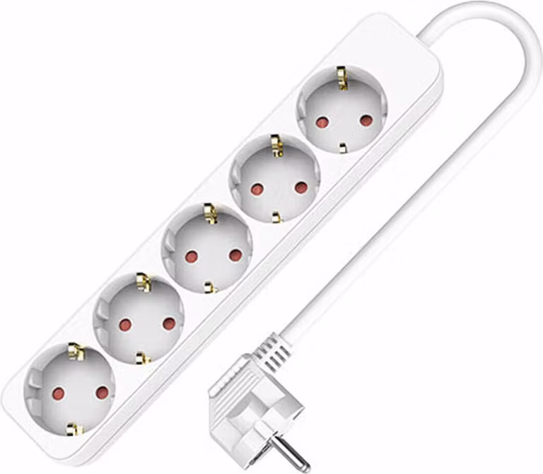 Ciabatta elettrica con 5 prese TM Electron (1,5 m)