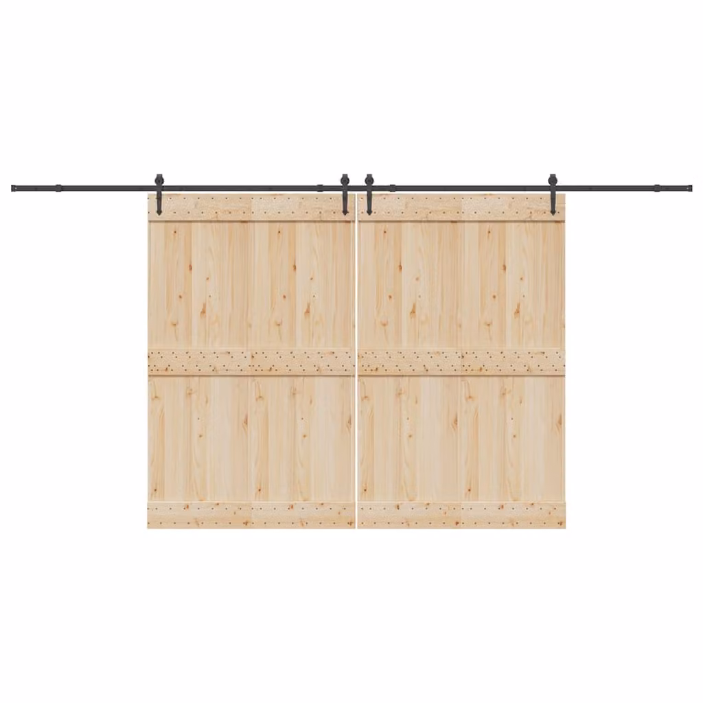 vidaXL Kit di Binari per Porte Scorrevoli in Acciaio Inox Nero Opaco 427 cm
