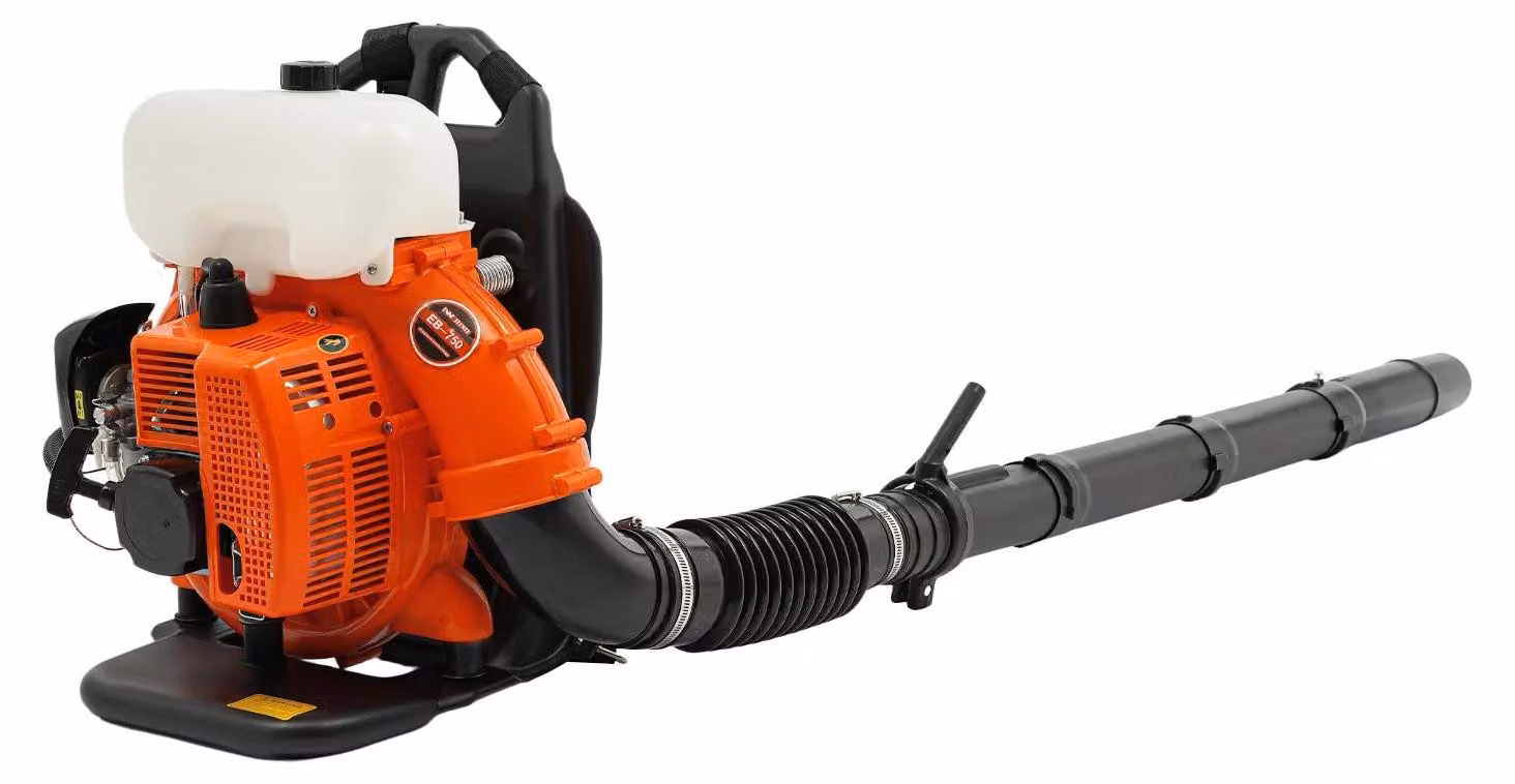 Soffiatore a zaino a benzina - Motore a 2 tempi - 41,5 cc - 2,135 kW - 7500 giri/min - Serbatoio da 2,3 litri - Colore: arancione