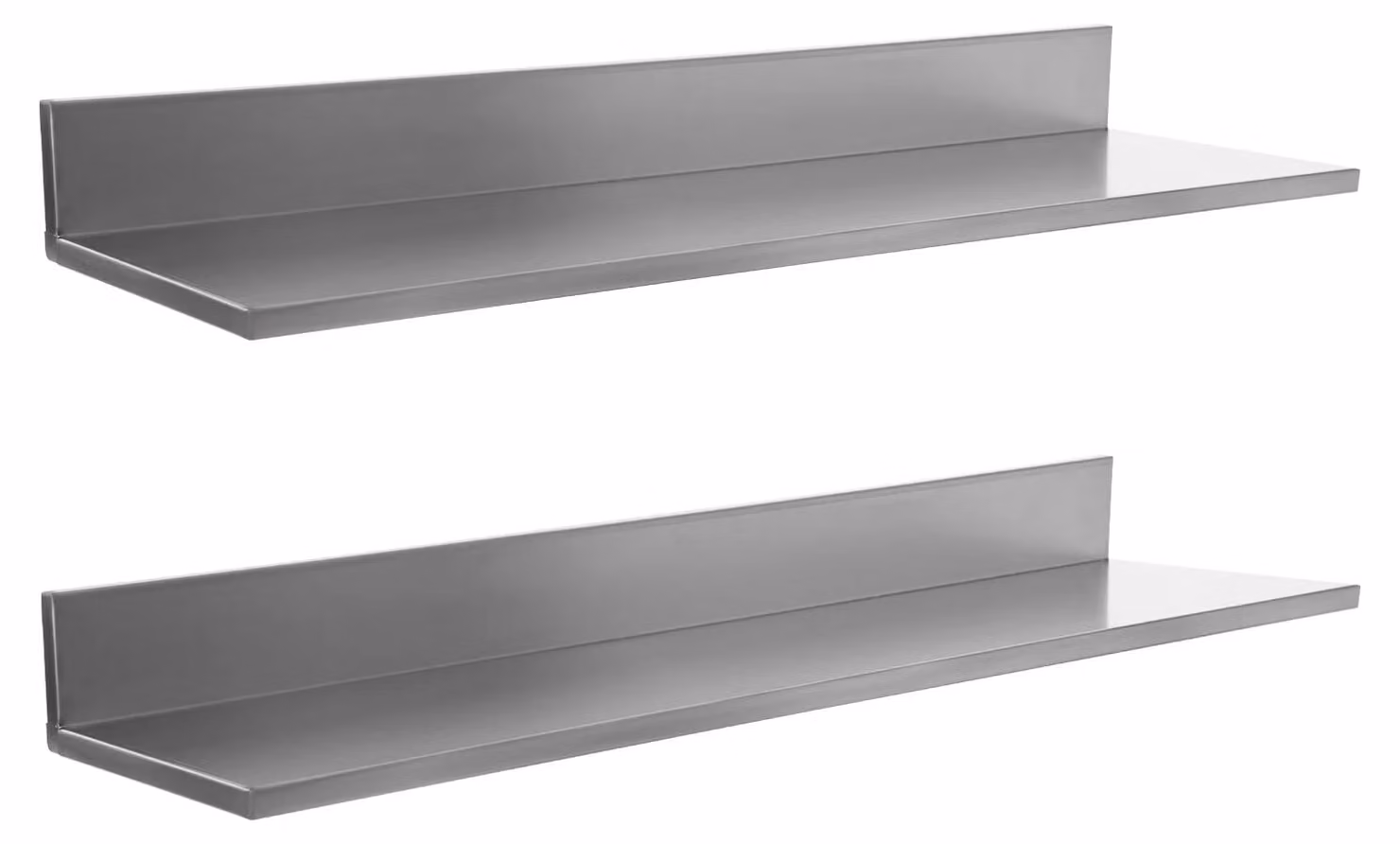 Scaffalatura a parete, design robusto, acciaio inossidabile resistente, colore argento