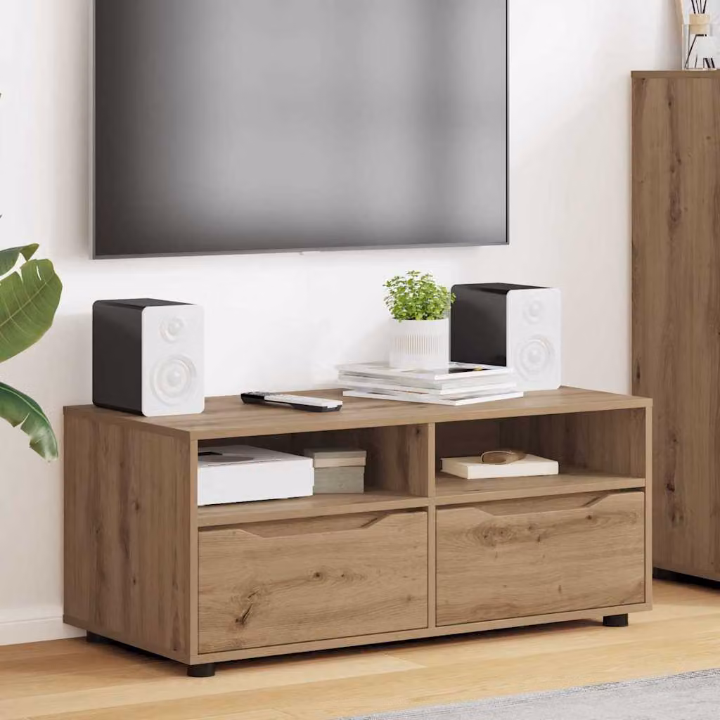 Mobile TV vidaXL Rovere artigianale Marrone L: 100 cm, P: 48 cm, H: 43 cm