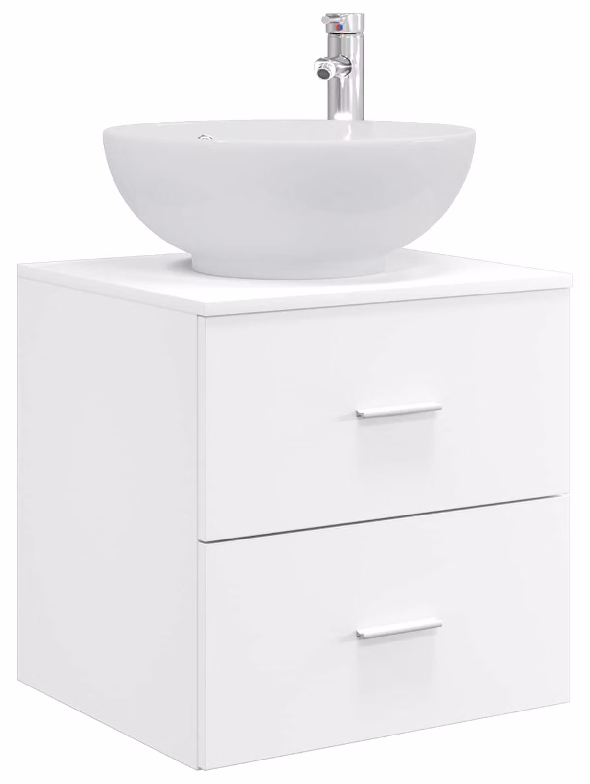 Mobile Lavabo da Parete Bianco 49,5 x 44,5 x 66,5 cm