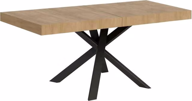 Tavolo Allungabile Clerk Premium GIORDANOSHOP in Quercia Natura, L/P/H: 90 x 90/194 x 77 cm