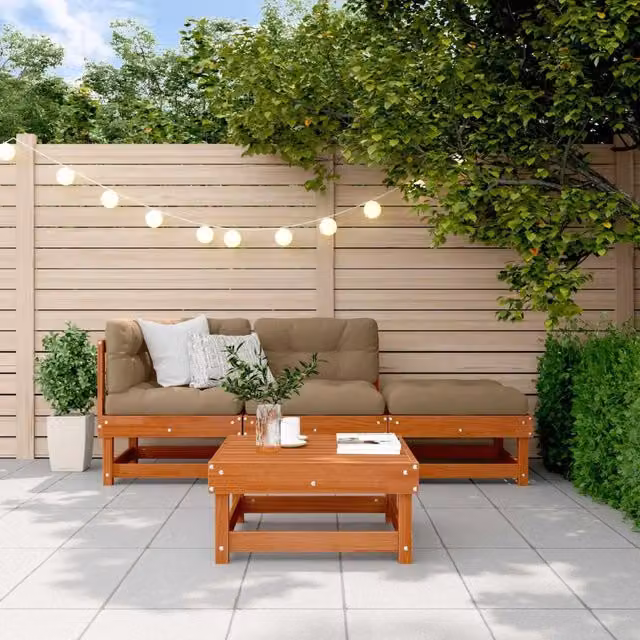 Set Lounge da Giardino 4 pz Marrone Cerato 3418068
