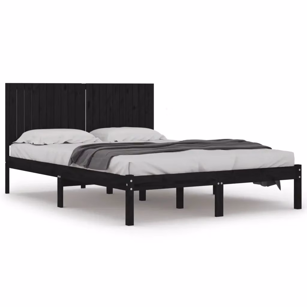 Giroletto VIDAXL in legno massello di pino nero per camera da letto L/P/H: 200 x 200 x 31 cm – 2