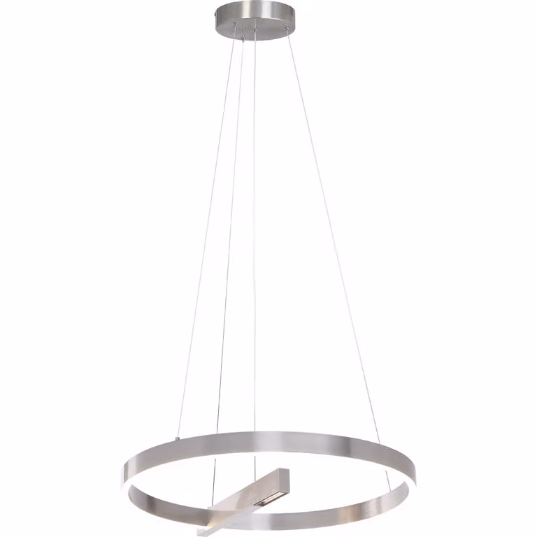 Rabalux 72223 Lampada a sospensione Thrac LED 40, metallo, silicone, alluminio spazzolato
