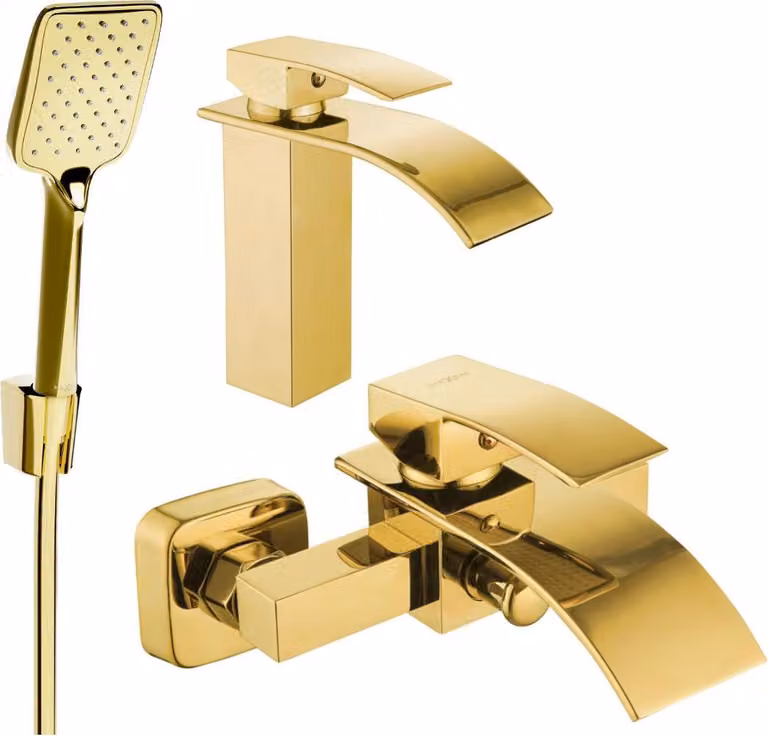 Mexen Aries R62 set da bagno, oro - 744803R62-50
